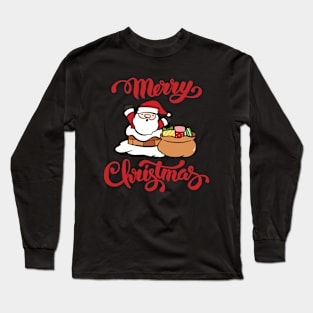 Santa_Merry Christmas_Holidays Long Sleeve T-Shirt